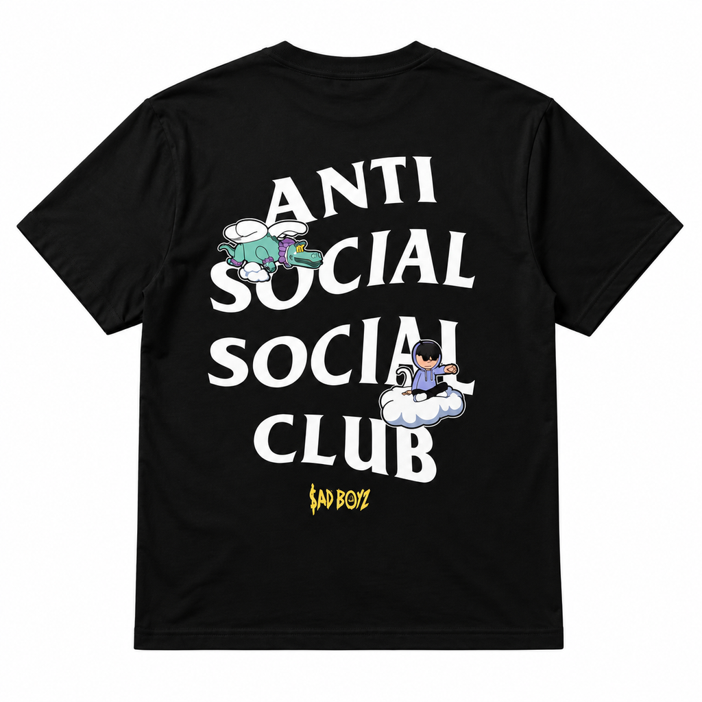 Camiseta Anti Social Social Club Negra – Diseño Trasero