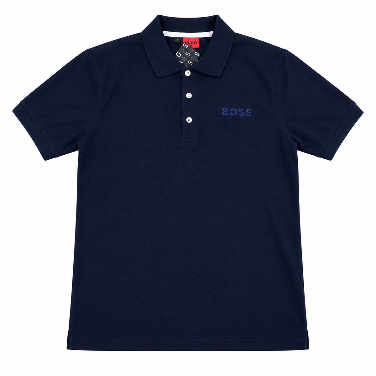 Polo BOSS Azul Marino Clásica – Manga Corta