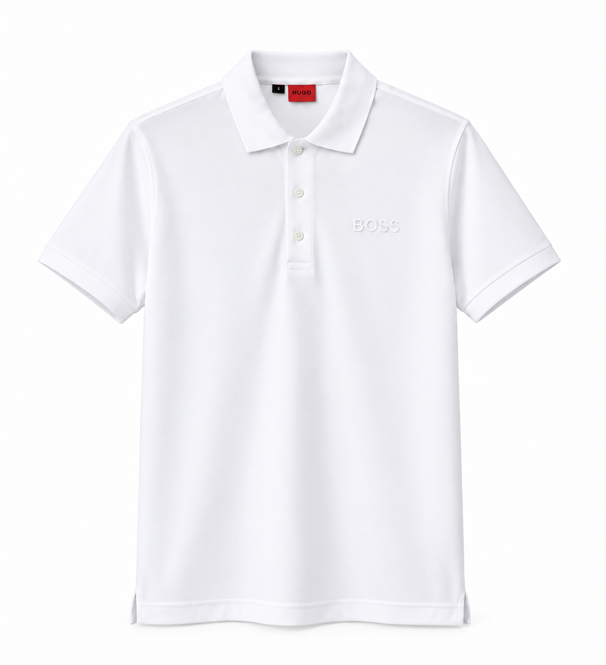 Polo BOSS Blanca Clásica – Manga Corta