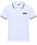 Polo Calvin Klein Blanca con Detalles Negros y Grises – Manga Corta